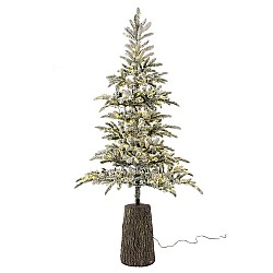 ΔΕΝΔΡΟ PRE-LIT PRINCESS PINE 240EK ME 300 ΛΕΥΚΑ LED ΣΕ FIBER GLASS RESIN ΒΑΣΗ