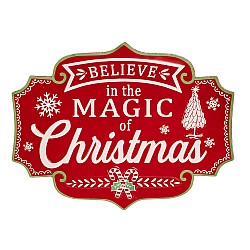 ΚΟΚΚΙΝΗ ΜΕΤΑΛΛΙΚΗ ΤΑΜΠΕΛΑ MAGIC CHRISTMAS 61X46EK