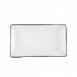 ESTIA ΠΙΑΤΕΛΑ ΟΡΘΟΓΩΝΙΑ PEARL ΠΟΡΣΕΛΑΝΙΝΗ 31x21cm WHITE