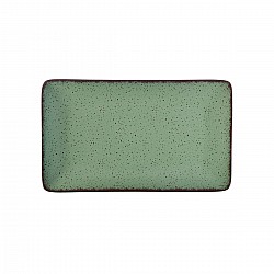 ESTIA ΠΙΑΤΕΛΑ ΟΡΘΟΓΩΝΙΑ TERRA ΠΟΡΣΕΛΑΝΙΝΗ 21x10.5cm GREEN