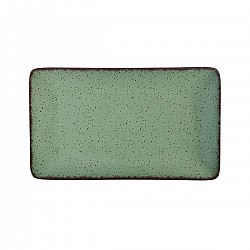 ESTIA ΠΙΑΤΕΛΑ ΟΡΘΟΓΩΝΙΑ TERRA ΠΟΡΣΕΛΑΝΙΝΗ 31x21cm GREEN