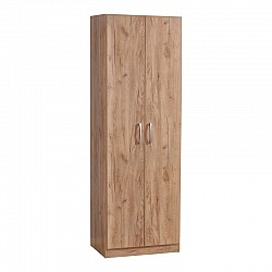 Ντουλάπα Jonar pakoworld δίφυλλη oak μελαμίνης 60x42x180εκ