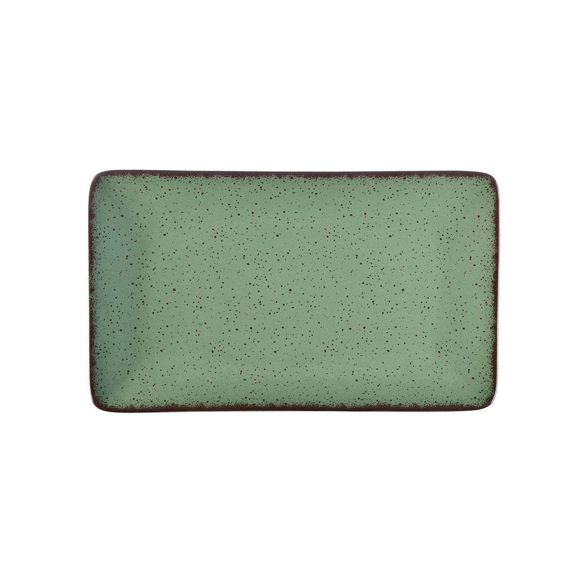 ESTIA ΠΙΑΤΕΛΑ ΟΡΘΟΓΩΝΙΑ TERRA ΠΟΡΣΕΛΑΝΙΝΗ 21x10.5cm GREEN