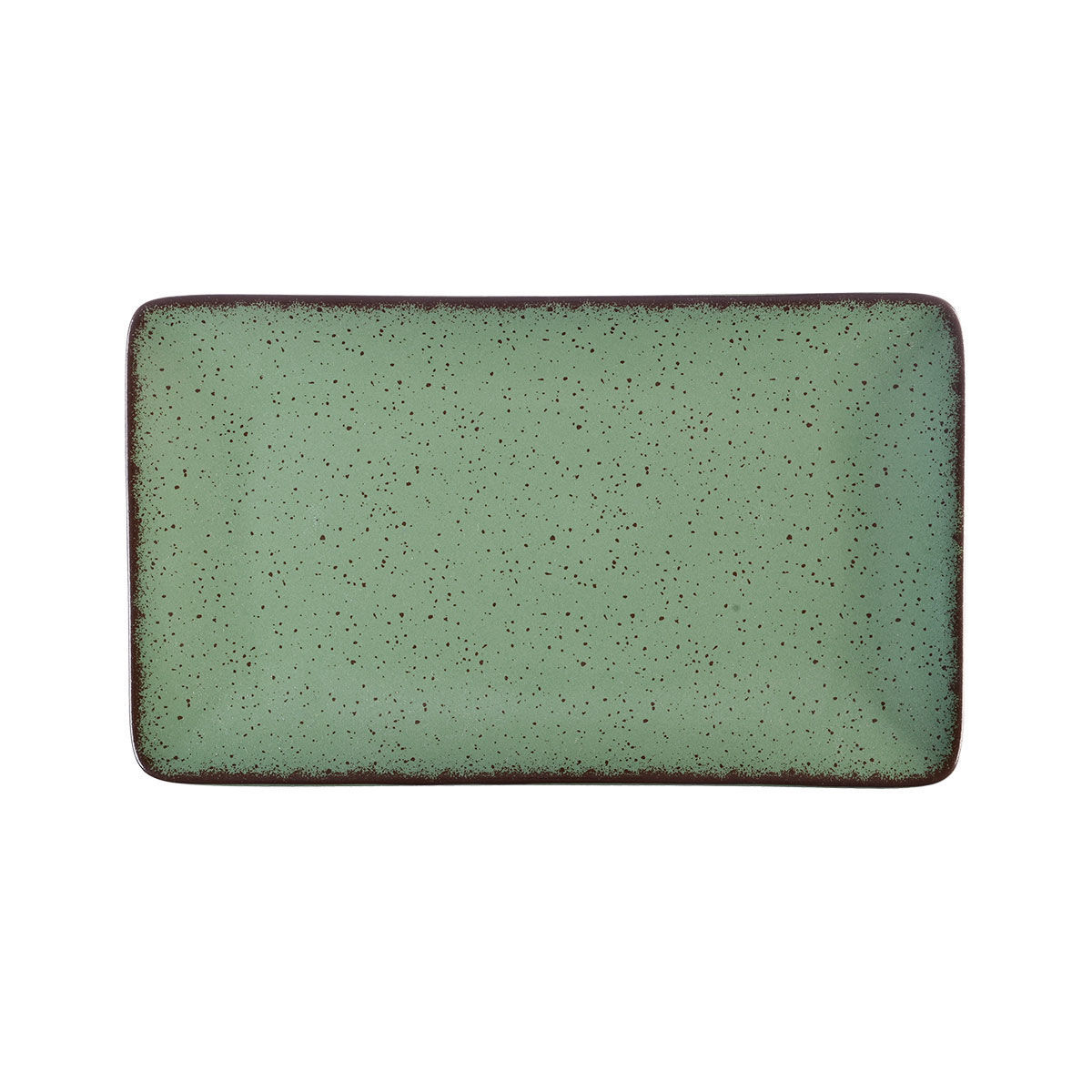 ESTIA ΠΙΑΤΕΛΑ ΟΡΘΟΓΩΝΙΑ TERRA ΠΟΡΣΕΛΑΝΙΝΗ 31x21cm GREEN